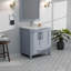 30 po X P 22 po Meuble-lavabo D avec comptoir en marbre de Carrare-347031416