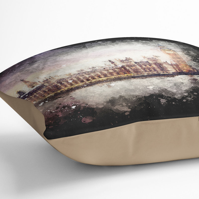 Square Throw Cushion, Stone, 55cm H x 55cm W x 20cm D
