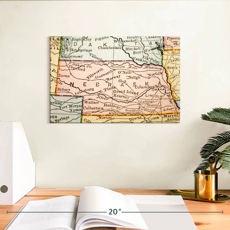 Carte du Albraska, style ancien, Aliaz, H 8 po x l 12 po