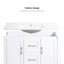Meuble-lavabo 36 po avec lavabo simple en céramique avec tiroir, porte et armoire de rangement-1394921821