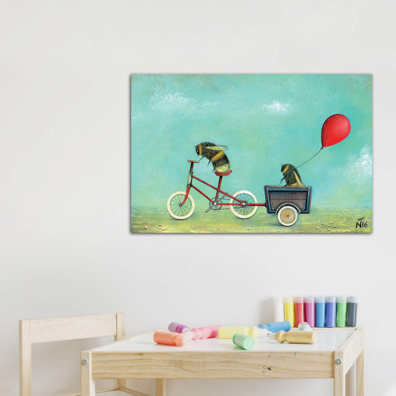 «The Passager» par Neil Thompson - impression d'art graphique, H 26 po x l 40 po x 1,5 po, Toile tendue