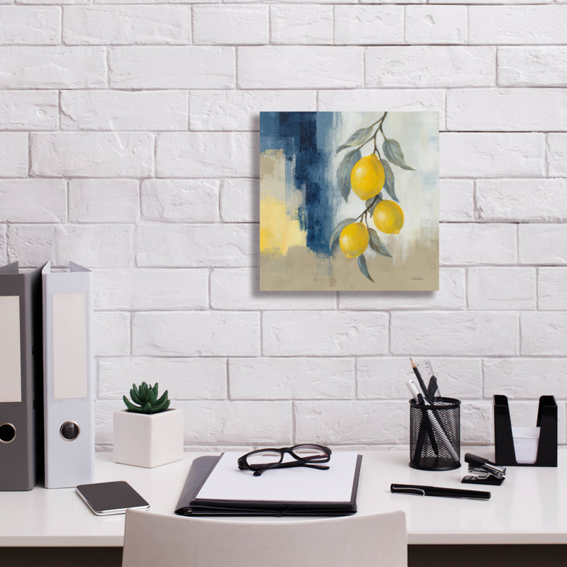 «Lemons From The South 2» par Silvia Vassileva, art mural sur toile, H 12 po x l 12 po x P 0,75 po