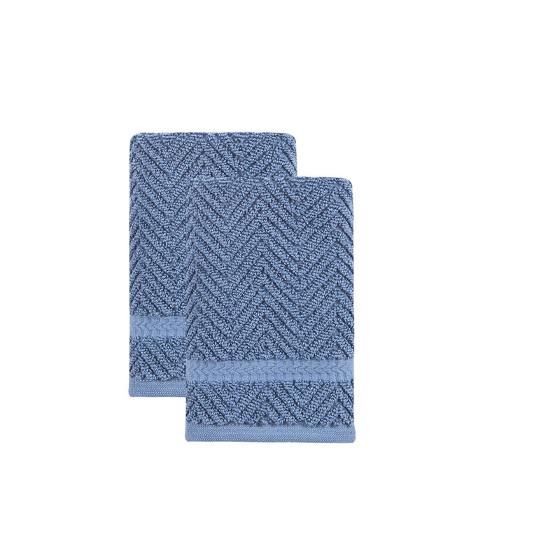 Vandewa Plush Jacquard Washcloth, Midnight Blue