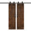 Porte de grange à panneaux et en bois avec quincaillerie d'installation-69420417-69420415