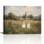 Halloween Wall Art, Two Cute Ghosts in Rustic Meadow Halloween Pictures 25x20cm