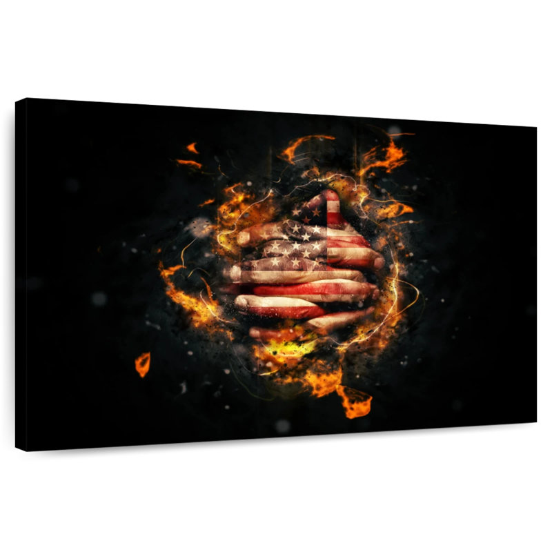Borges Patriotic Praying Hands, 30" H x 45" W