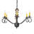Whyte 6 - Light Steel Dimmable Chandelier