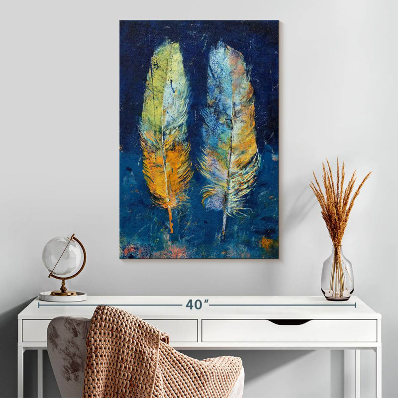 Duo de plumes Kerner, H 30 po x l 20 po