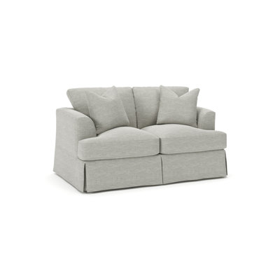 Lucia 65.5" Recessed Arm Slipcovered Loveseat