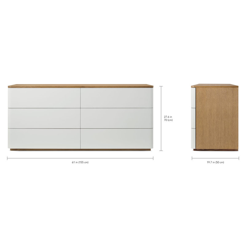 Seoul 6-Drawer Dresser II, Natural