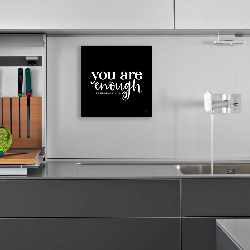 «You Are Enough» par Lux + Me Designs, art mural en verre acrylique, H 12 po x l 12 po x P 0,13 po