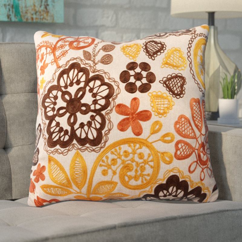 Negron Floral Reversible Throw Pillow