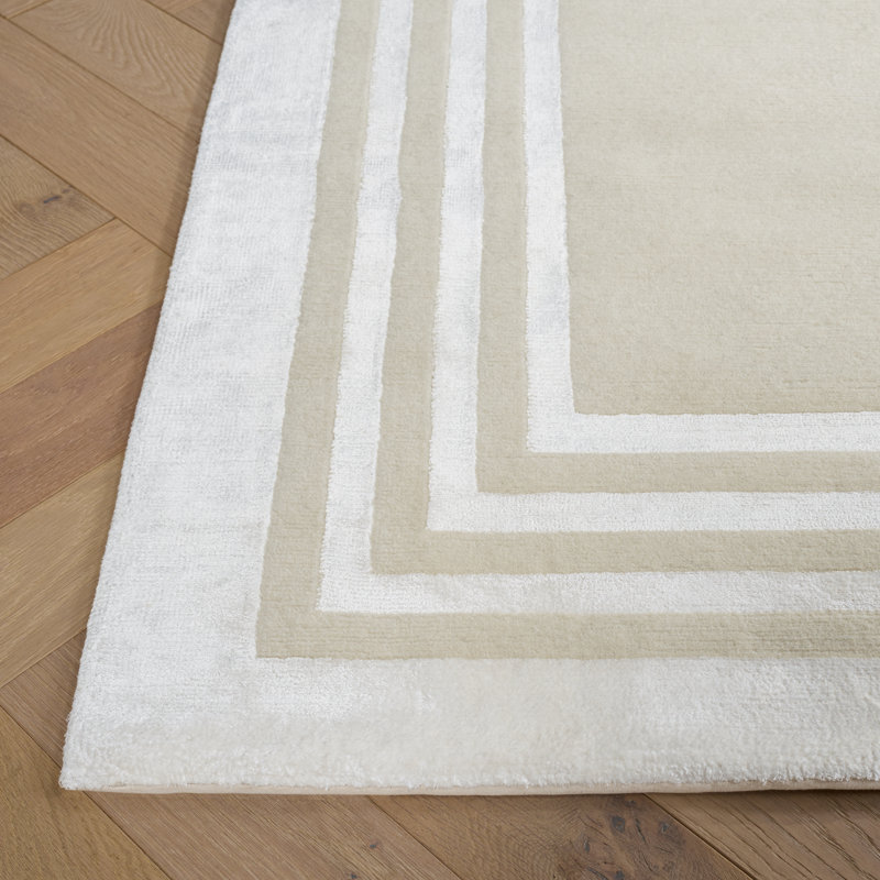 Ralph Lauren Ellington Border Wool, Viscose Geometric Rug, Rectangle 2' x 3'
