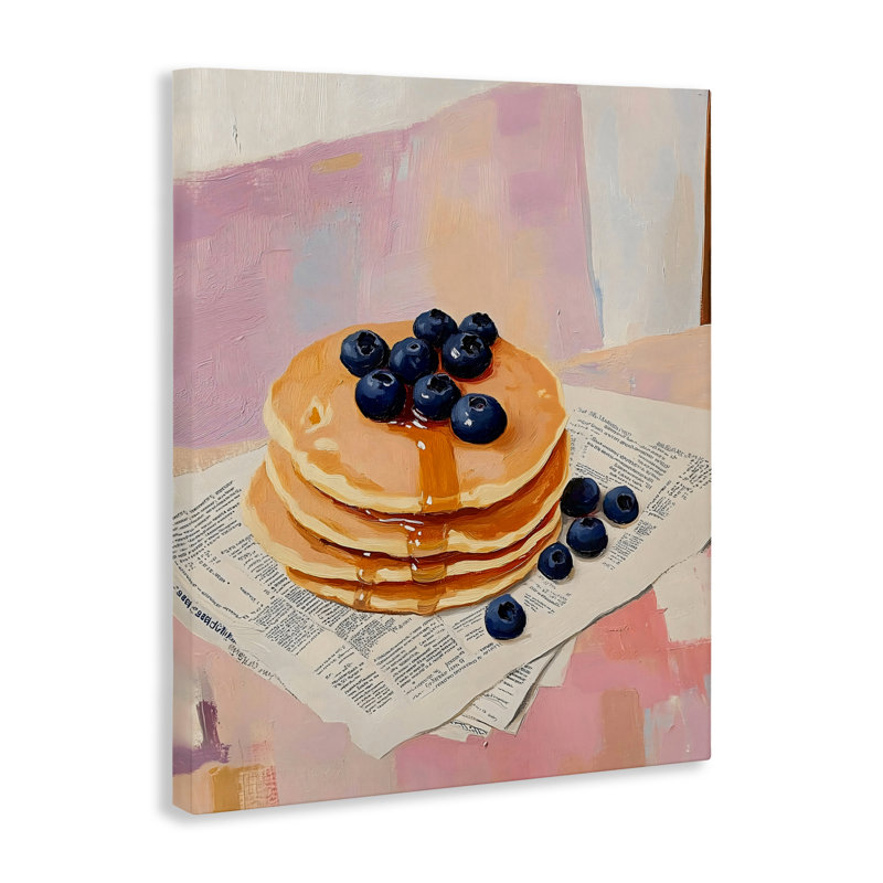 Crêpes aux bleuets avec toile sirop, design par The Prints Vibe, 48 x 36