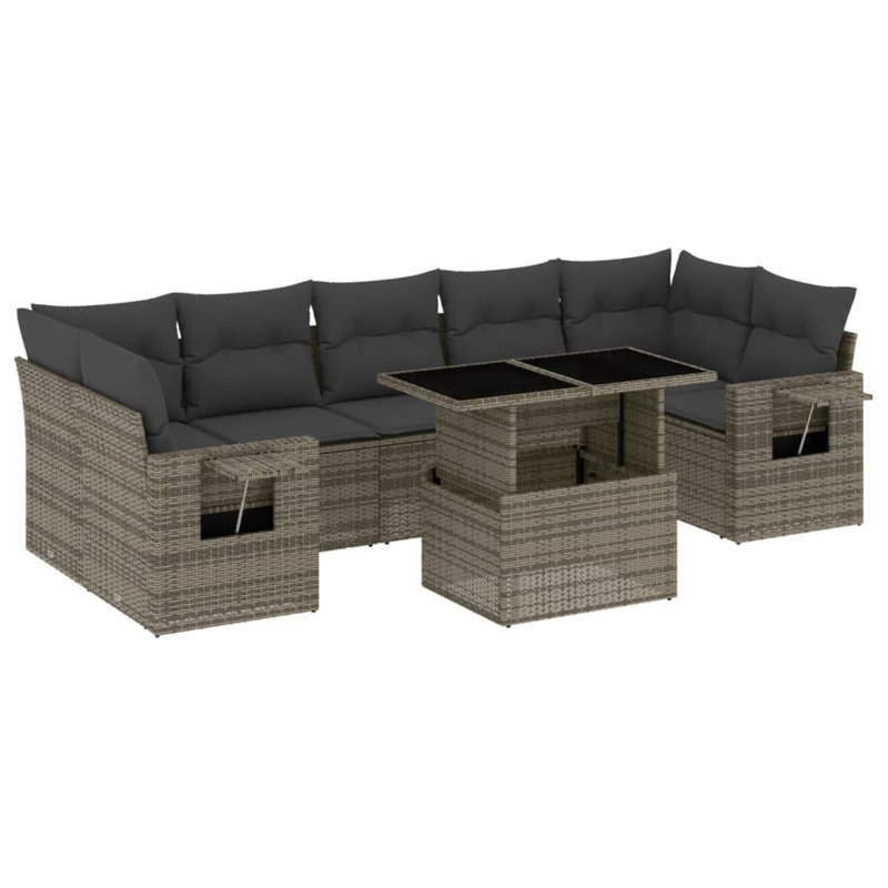 Ensemble de canapé de jardin en rotin PE Vidaxl