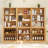 71" H X 70.9" W Bookcase Cabinet With Glass Doors, 3-Tier Modern Bookshelf (2A+C)