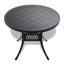 Ensemble de salle à manger 3 pièces en aluminium coulé toutes saisons comprenant 2 chaises pivotantes et une table ronde de 39,37 po avec structure noire-2131405666