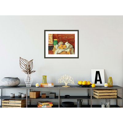 Nature morte avec une commode par Paul Cézanne, impression giclée encadrée