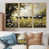Toile avec cadre flottant or