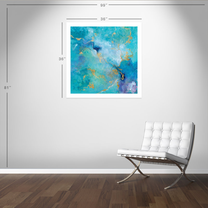 Golden Edge I - Peinture, Papier, H 36 po x l 36 po x P 0,1 po
