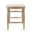 Petit banc en laiton blanc Uttermost Karleen