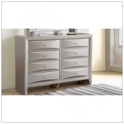 Commode Marilla, champagne argenté
