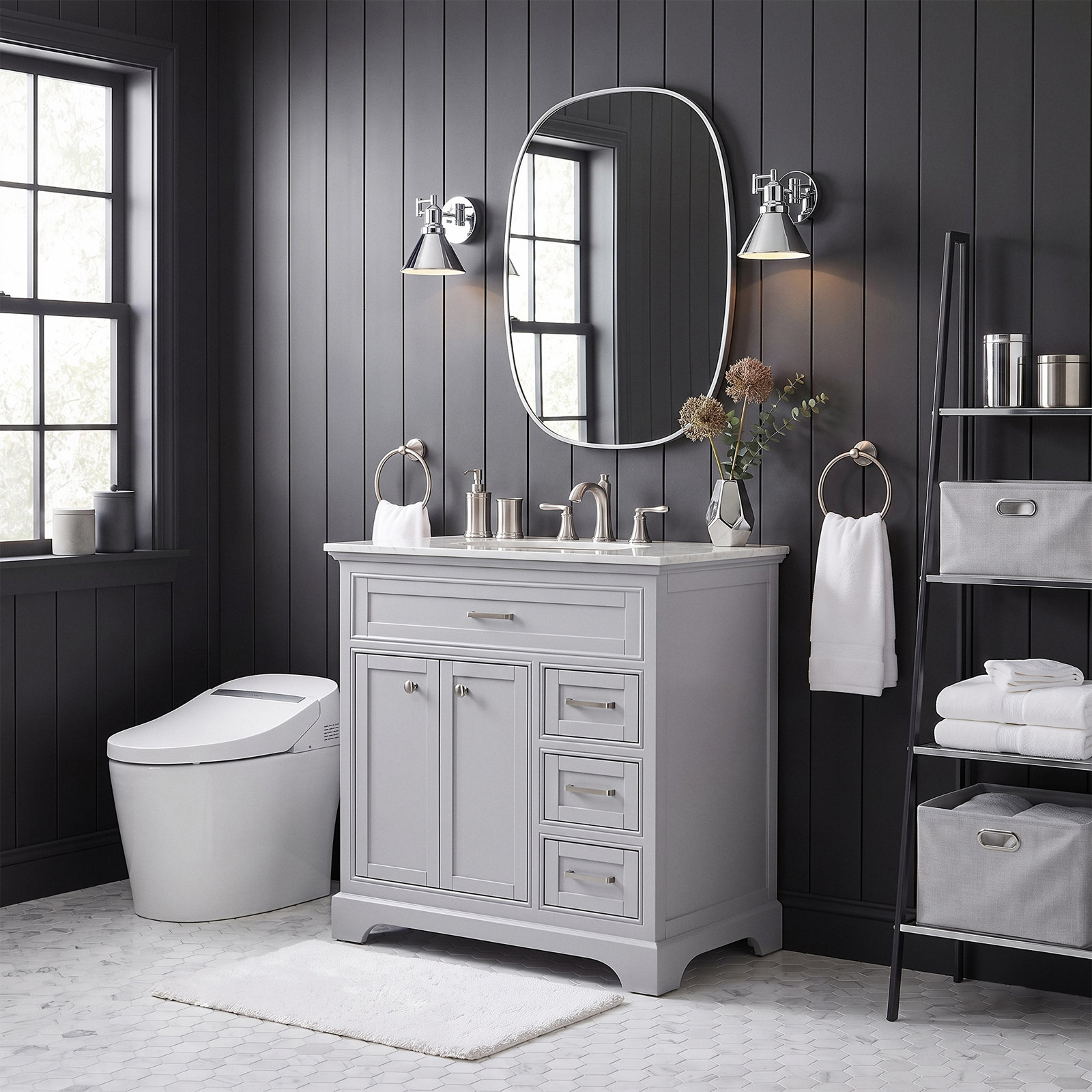 Hermes 32'' Single Bathroom Vanity, Gray