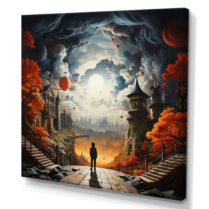 Sci Fi Odyssey City III sur toile, H 36 po x l 36 po x P 1,5 po, Toile tendue