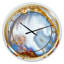 Horloge murale moderne calcédoine quartz or et bleu I-49188465