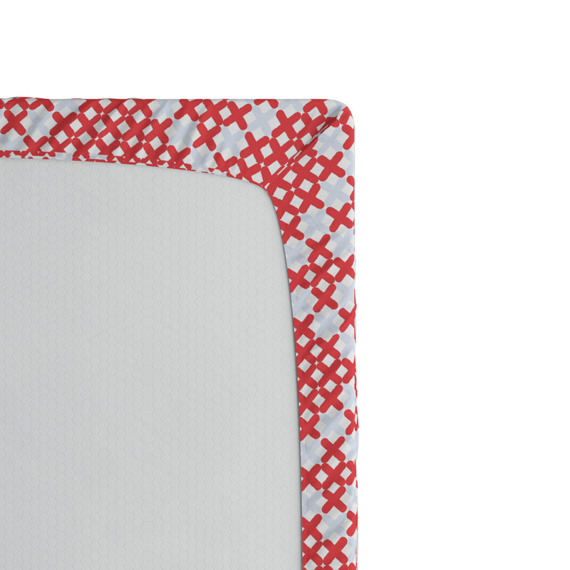 Microfiber Geometric Fitted Sheet, Full Fitted Sheet