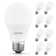 Luxrite A19 LED Light Bulb 9.5W=75W 3000K Soft White 1100LM Non-Dimmable, Standard LED Light Bulbs E26, Enclosed Fixture Rated, Damp Rated, ETL 8 Pack