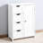 Bathroom Storage Cabinet In White - Adjustable Shelf And 4 Drawers, For Bathroom, Study, Office Modern Different Spaces