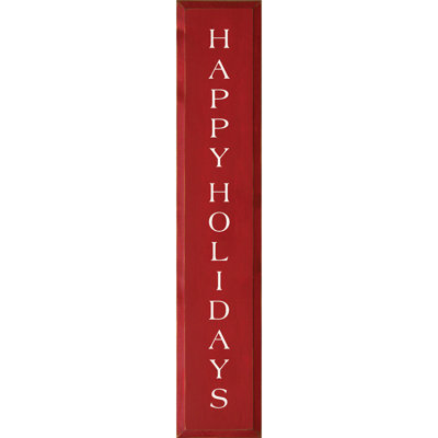 Happy Holidays Textual Art Plaque