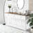 3-Drawer Console Table Sofa Foyer Table with Storage Shelf-1005568071