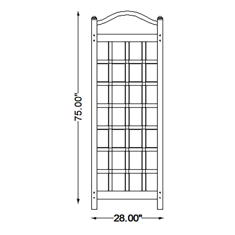 Arrya 76'' H x 28'' W Vinyl Trellis, White