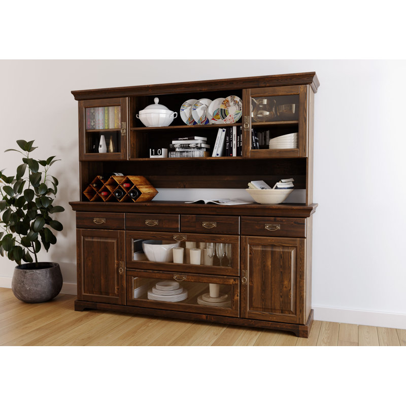 Breindel Dining Hutch Welsh Dresser, Dark Brown