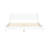 White King Mid - Century Modern Platform Bed, No Box Spring, Round Tapered Legs, Construction, Slatted Base For Mattress Support And Bedroom Practicality Solid + Engineered Wood, Comfort Aesthetics