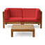 BRAVA X-Back - 2 causeuses modulaires avec table basse, rouge