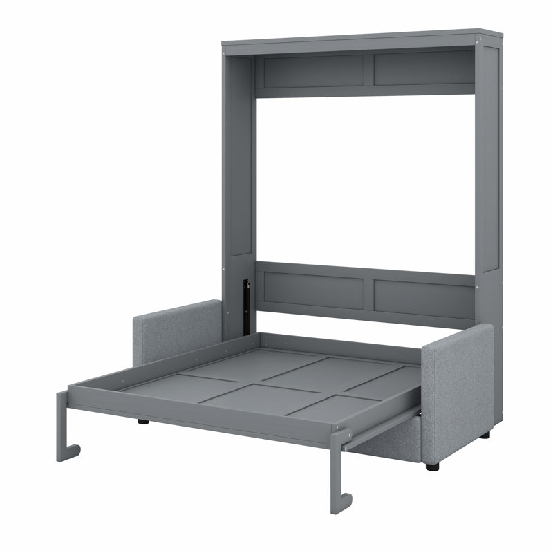 Lit escamotable mural Murphy avec coussin, Gris