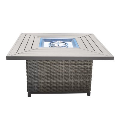 Square Aluminum Propane Fire Pit Table with Hidden Fuel Tank