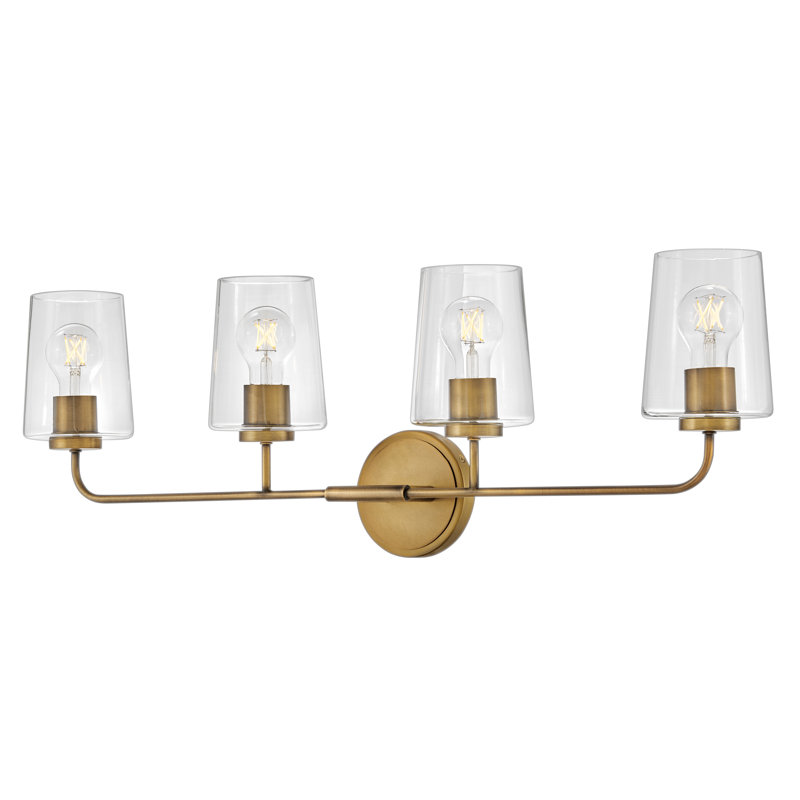 Verbena 4 - Light Dimmable Vanity Light, Heritage Brass
