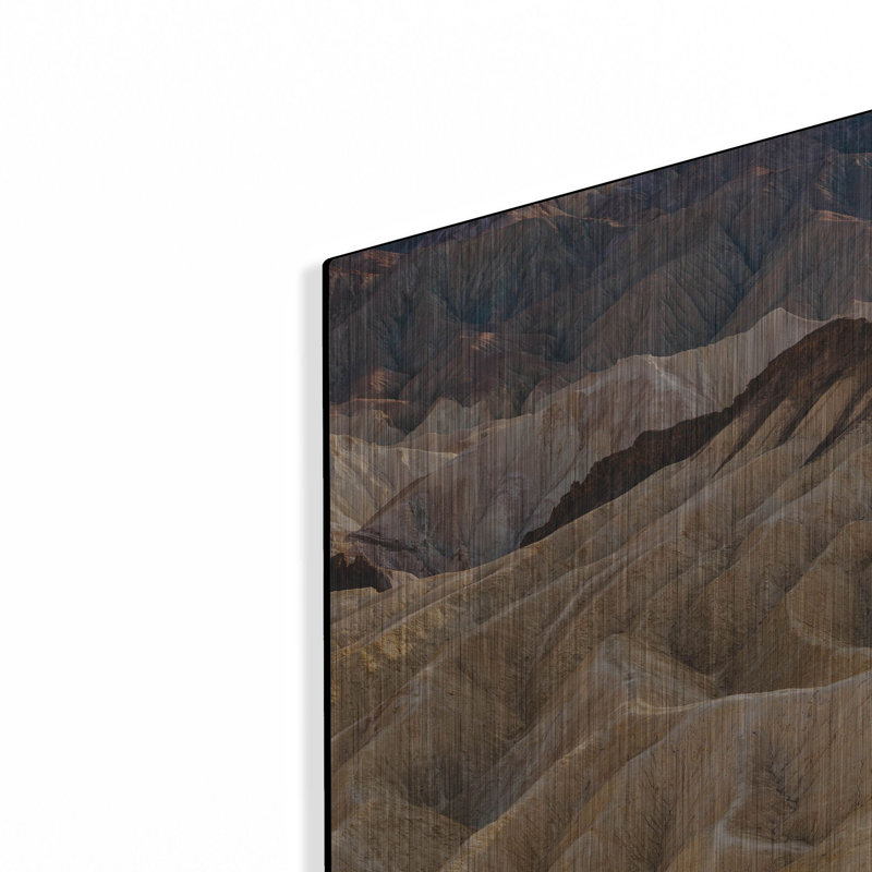  «Mort Valley - Zabriskie Point Lines» par Epic Portfolio, art mural en métal, 24 po x 12 po, H 12 po x l 24 po