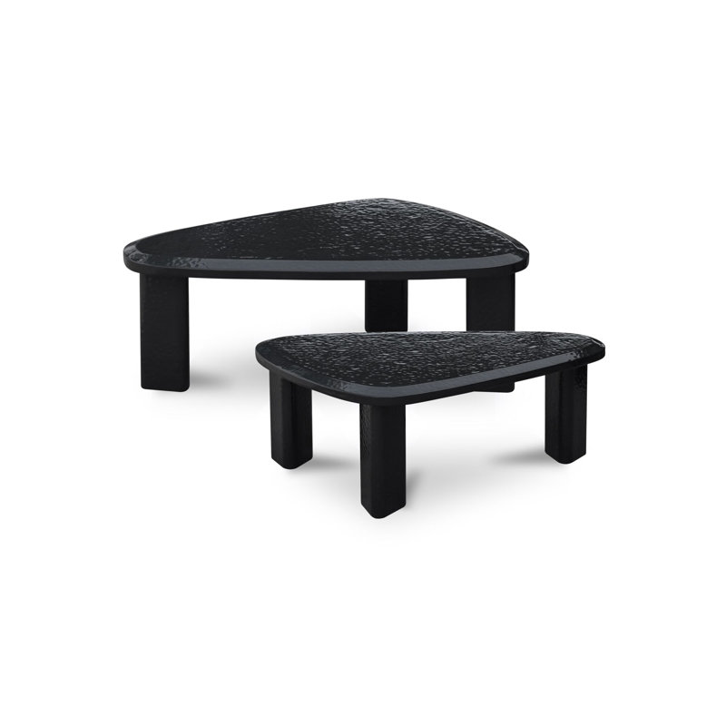 Sophie Outdoor Coffee Table, Charcoal Lacquer