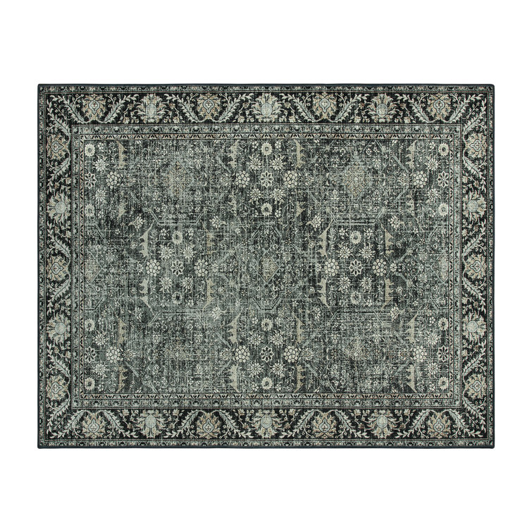 Govan Ultra-Thin Washable Vintage Area Rug Oriental Medallion Living Room Rug Entrance Mat Carpet for Kitchen Laundry Bedroom