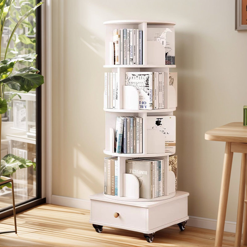 Rotating Bookshelf, White
