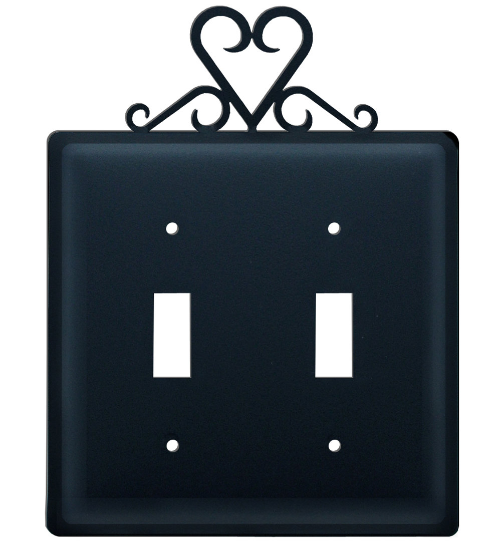 No Subject 2 - Gang Toggle Light Switch Combination Wall Plate Village Wrought Iron