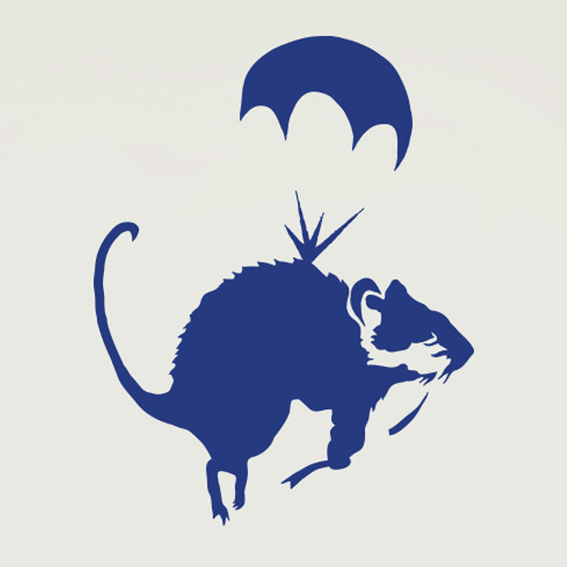 Animals Wall Decal, Dark Blue, Medium