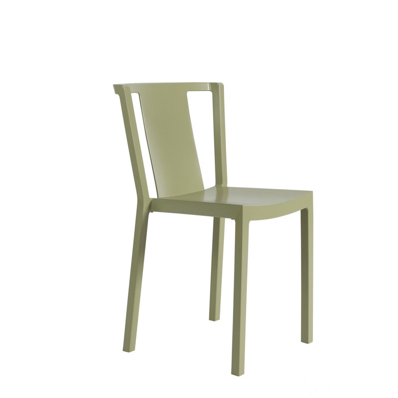 Neutra Outdoor Dining Side Chair, Olive Green