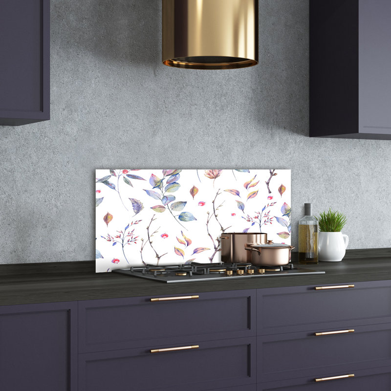 Averill 50cm W x 100cm L Glass Peel and Stick Panel