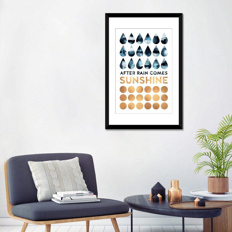 « after pluie is soleil », impression sur toile, H 32 po x l 24 po x P 1 po, Papier d'art encadré noir, Blanc